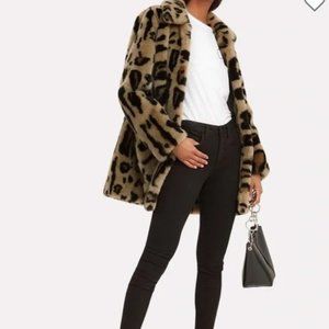 Stand Studio Alexa Leopard Print Jacket Small kinky is karma Bella free